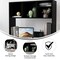 Flash Furniture Lotus Desktop Bookshelf Storage Organizer with Multiple Cubbies in Black NAN-17295-BK-GG - alternate 3